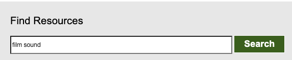 search bar to find resources